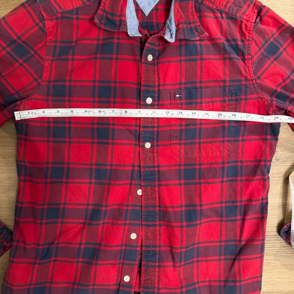 Tommy Hilfiger Plaid Button-Up Shirt – Medium - Picture 5 of 8